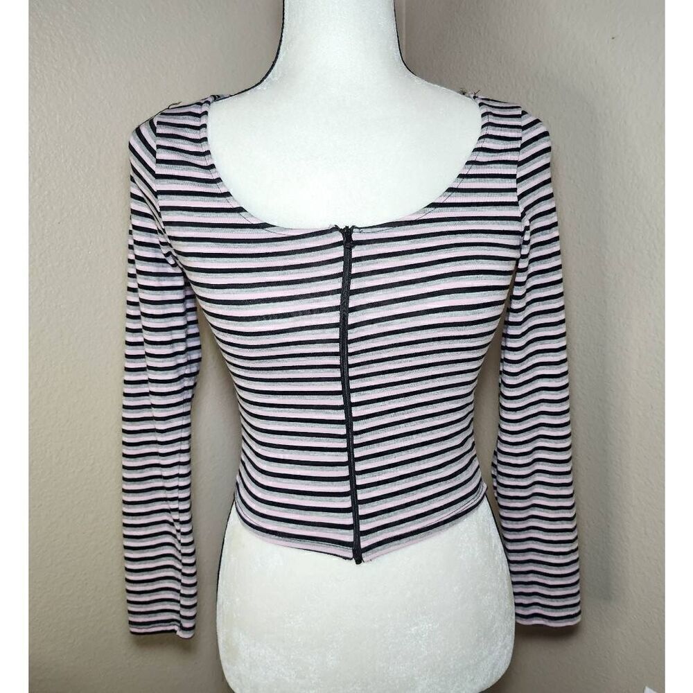 Heart Hips Women's striped crop Top  Size S